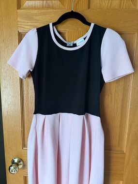 Lularoe Black and Pink Amelia Dress